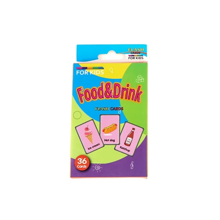 36pcs /Box Children Enlightenment Early Learning English Word Cards, C1 Animal, C2 Shape, C3 Color, C4 Time, C5 Fruit, C6 Body Part, C7 Vegetable, C8 Food And Drink