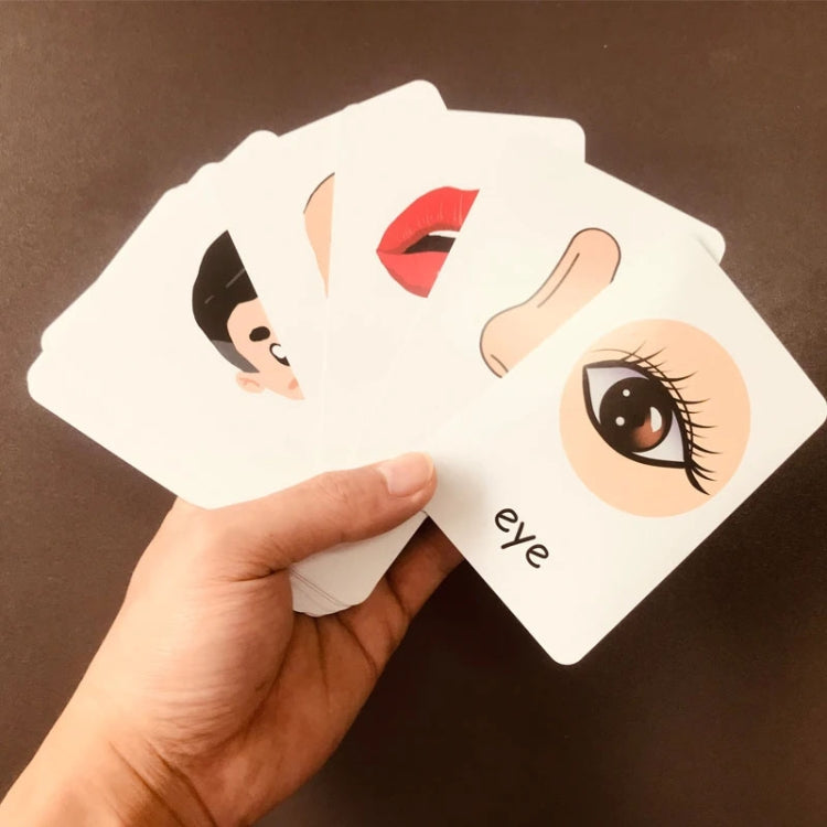 36pcs /Box Children Enlightenment Early Learning English Word Cards, C1 Animal, C2 Shape, C3 Color, C4 Time, C5 Fruit, C6 Body Part, C7 Vegetable, C8 Food And Drink