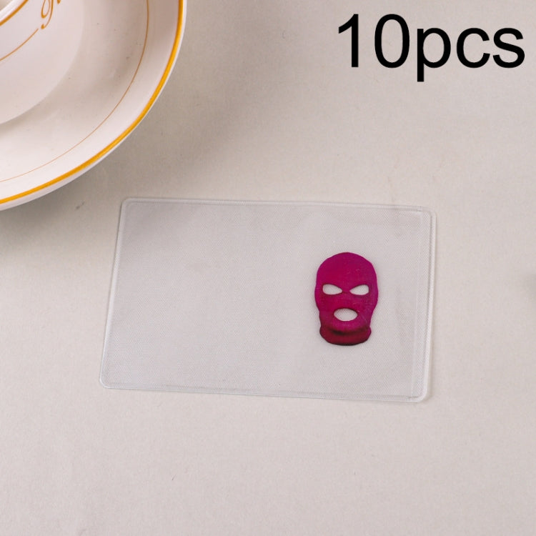 10pcs Transparent Antimagnetic Spoof Avatar ID Card Cover, Ultraman, Spider-Man, Black, Purple, Sakura, Batman