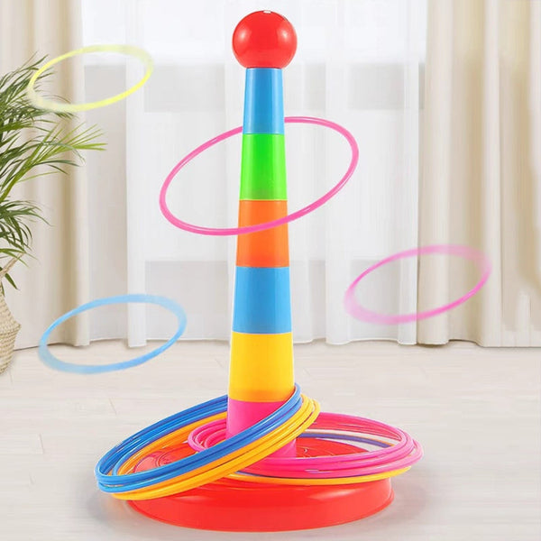 Night Market Stall Detachable Throwing Hoop Toys Children Parent-Child Games, 1 Tower 3 Circles, 1 Tower 9 Circles, 1 Tower+12 Circles, 1 Tower 18 Circles, 1 Tower 24 Circles, 1 Tower+36 Circles, 2 Towers 30 Circles, 2 Towers 48 Circles