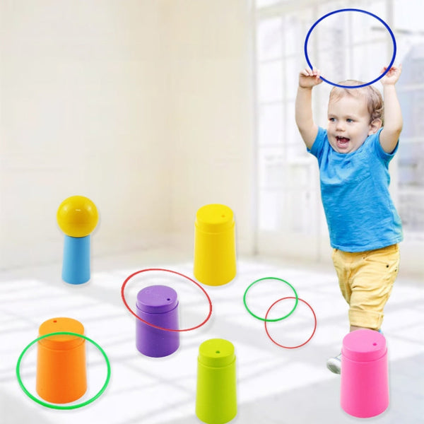 Night Market Stall Detachable Throwing Hoop Toys Children Parent-Child Games, 1 Tower 3 Circles, 1 Tower 9 Circles, 1 Tower+12 Circles, 1 Tower 18 Circles, 1 Tower 24 Circles, 1 Tower+36 Circles, 2 Towers 30 Circles, 2 Towers 48 Circles