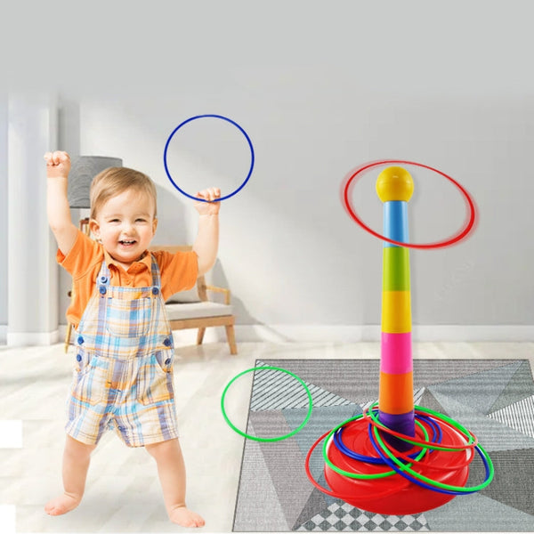 Night Market Stall Detachable Throwing Hoop Toys Children Parent-Child Games, 1 Tower 3 Circles, 1 Tower 9 Circles, 1 Tower+12 Circles, 1 Tower 18 Circles, 1 Tower 24 Circles, 1 Tower+36 Circles, 2 Towers 30 Circles, 2 Towers 48 Circles
