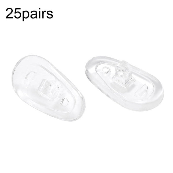 25pairs Eyeglasses Airbag Nosepiece Silicone Soft Nose Pad Universal Accessory, Medium, Large, Non-Slip