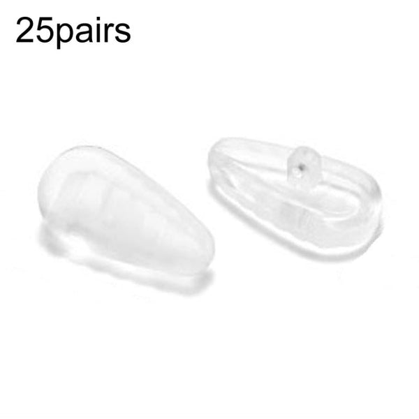 25pairs Eyeglasses Airbag Nosepiece Silicone Soft Nose Pad Universal Accessory, Medium, Large, Non-Slip