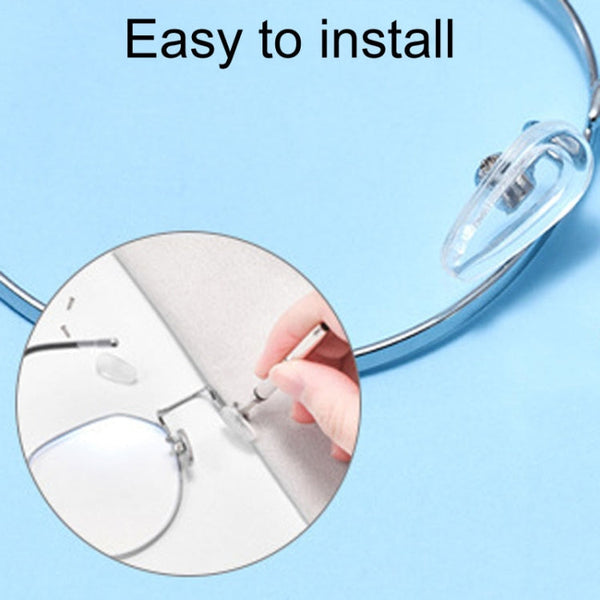 25pairs Eyeglasses Airbag Nosepiece Silicone Soft Nose Pad Universal Accessory, Medium, Large, Non-Slip
