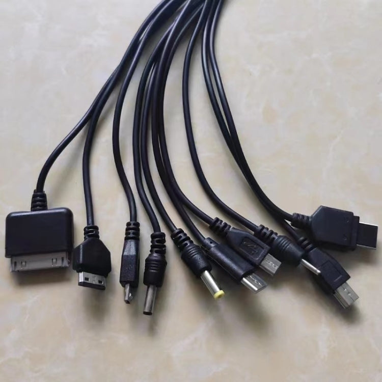 10 In 1 Multifunction USB Charging Cable For IPhone / PSP / Camera / Nokia / HTC / LG / Samsung