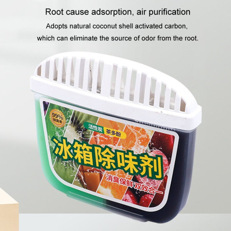 Activated Carbon Refrigerator Deodorizer Dual-Action Home Freezer Sterilization Deodorization Box, 120g