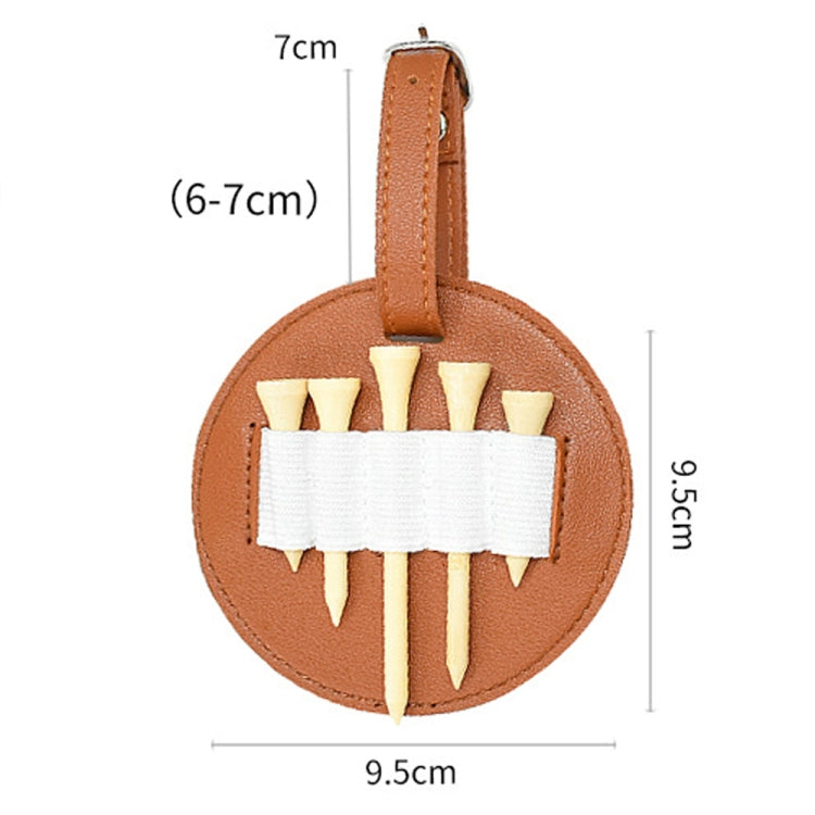 Leather Outdoor Waist Hanging Golf Spike Insert Pocket Storage Bag, Double-sided Black, Double-sided Brown, Single-sided Black, Single-sided Brown