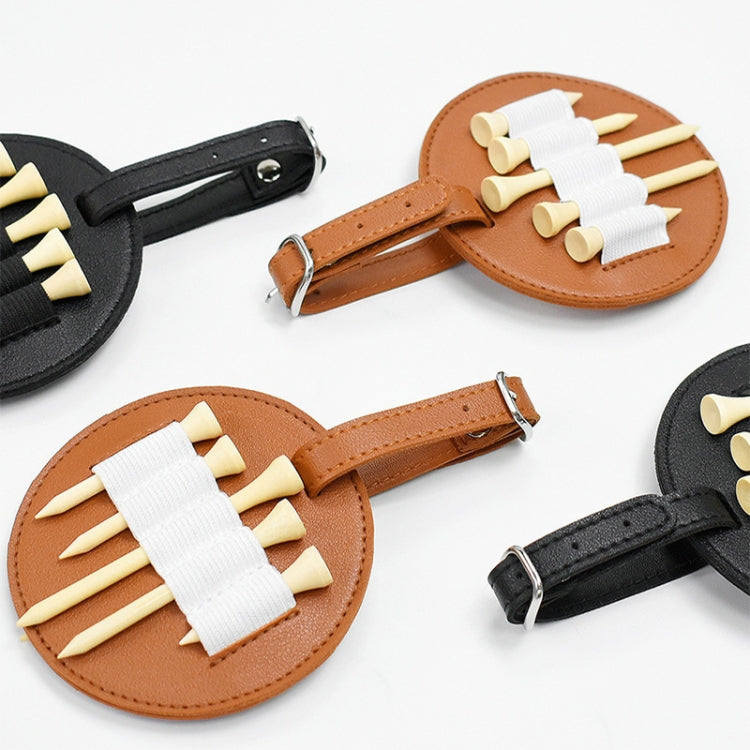 Leather Outdoor Waist Hanging Golf Spike Insert Pocket Storage Bag, Double-sided Black, Double-sided Brown, Single-sided Black, Single-sided Brown