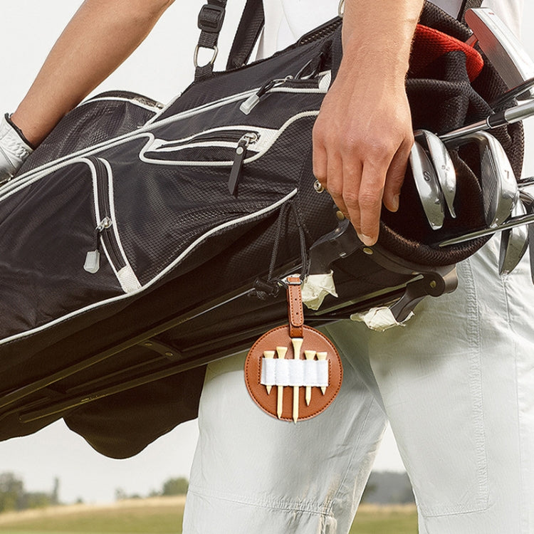Leather Outdoor Waist Hanging Golf Spike Insert Pocket Storage Bag, Double-sided Black, Double-sided Brown, Single-sided Black, Single-sided Brown