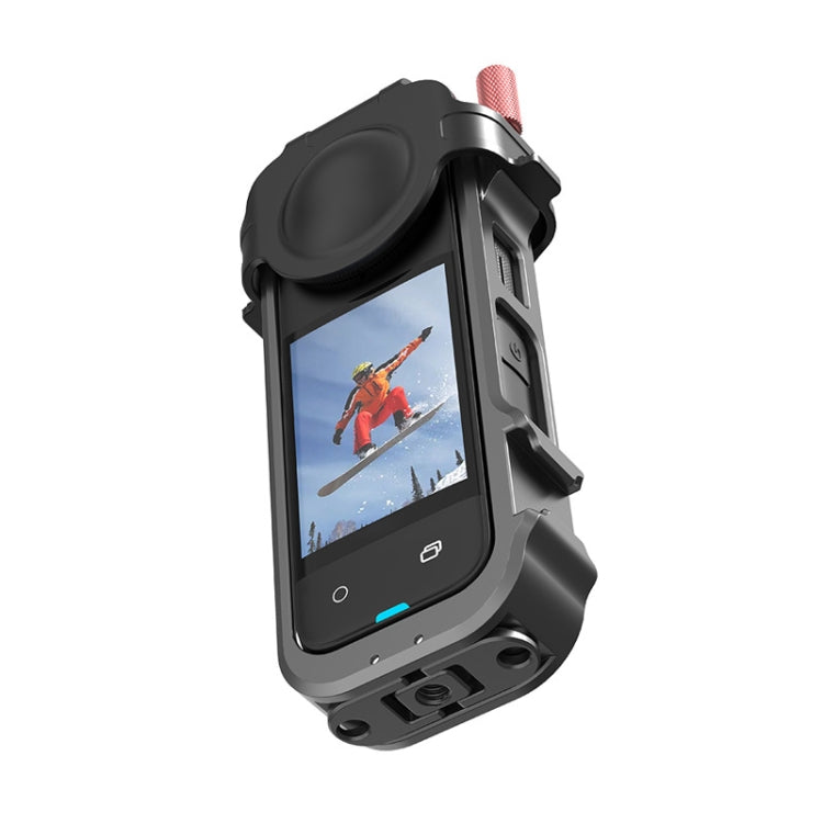 For Insta360 X4 Metal Frame Action Camera Rabbit Cage Expansion Bracket, Metal Frame