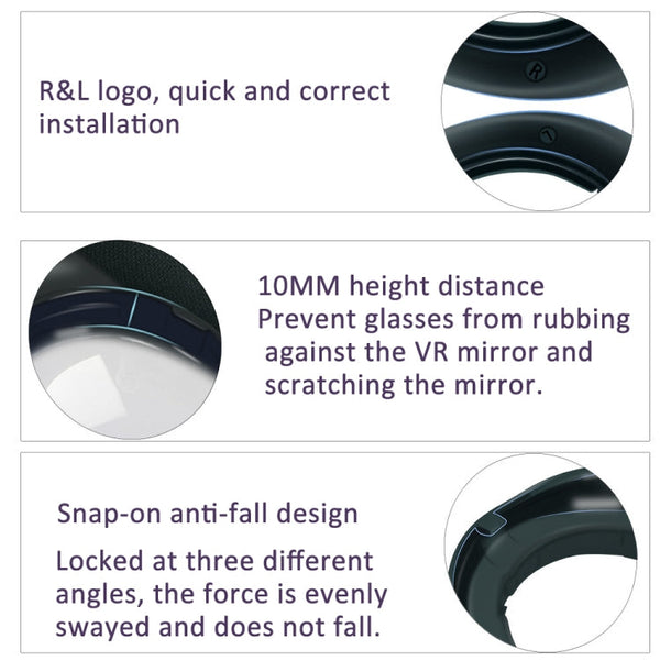 For Meta Quest 3 VR Glasses Lens Protector Frame to Prevent Your Glasses from Scratching VR Lenses