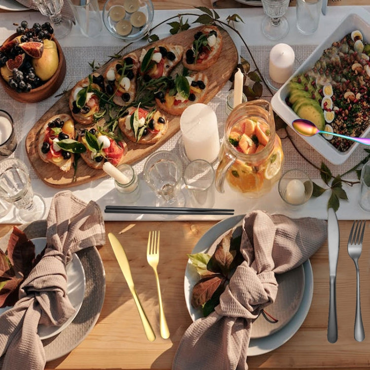 Portable Stainless Steel Cutlery Set Outdoor Picnic Knife And Fork Tool With Storage Bag