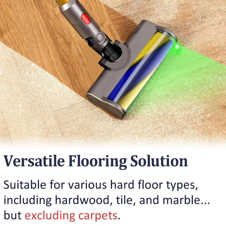 Vacuum Cleaner Soft Brush Head With Green Light Dust Display Lamp