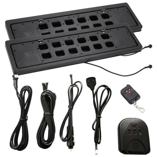 EU Standard Front Rear Car License Plate Flip Blind Protective Cover