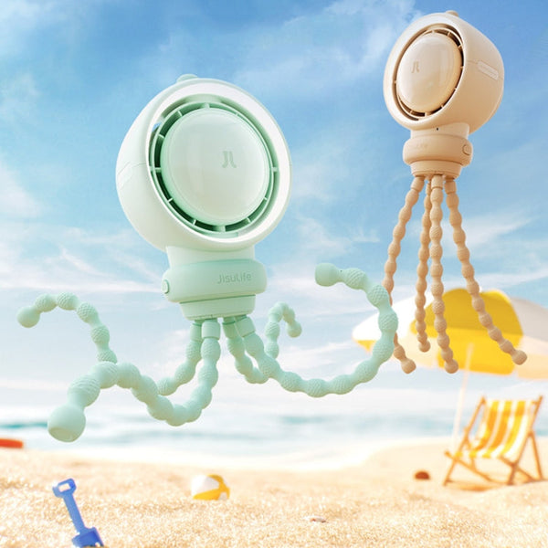 JisuLife Stroller Fan Life2S High Speed Energy Saving Stroller Mini Fan Octopus Bladeless Swingable Head Air Purifying Fan