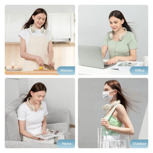 JisuLife FA31 USB Rechargeable Hanging Neck Mini Fan Bladeless Cooling Outdoor High Wind Power Electric Fan