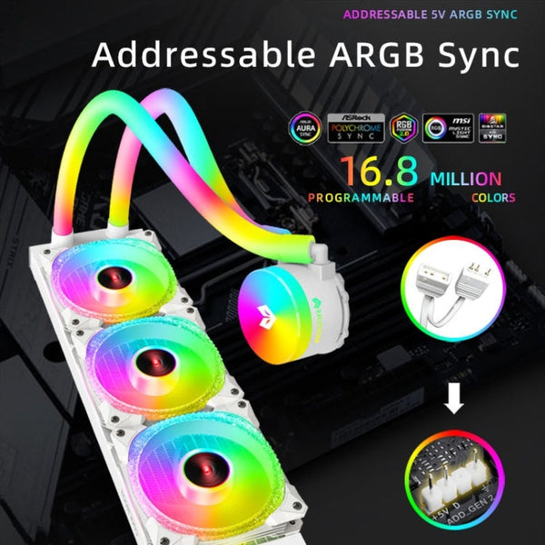 COOLMOON AS360 Magic Diamond Edition Computer Cooler ARGB Water Cooling Light Integrated CPU Radiator