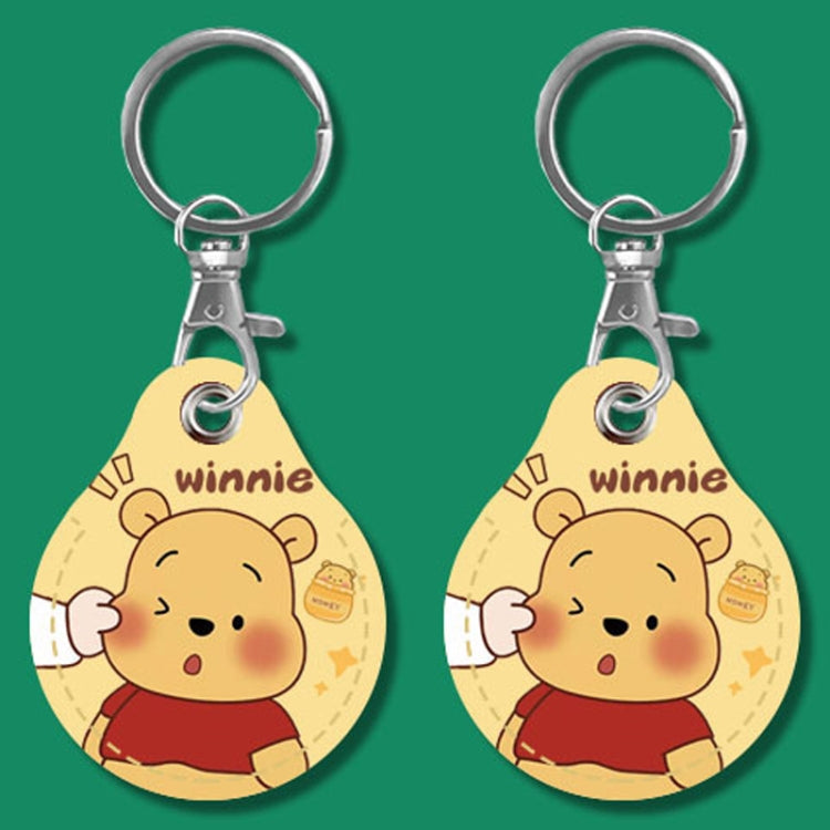 2pcs Cute Sensor Access Door Card Cover Keychain Elevator Water Drops Round Key Holder, Black, Pink, Wine Red, Pinch Winnie the Pooh, Pinch Strawberry Bear, Purple Rabbit, Cookie Doraemon, Fortune Cat, Circus, Starry Bear, Starry Bunny, Rich Woman Red ...