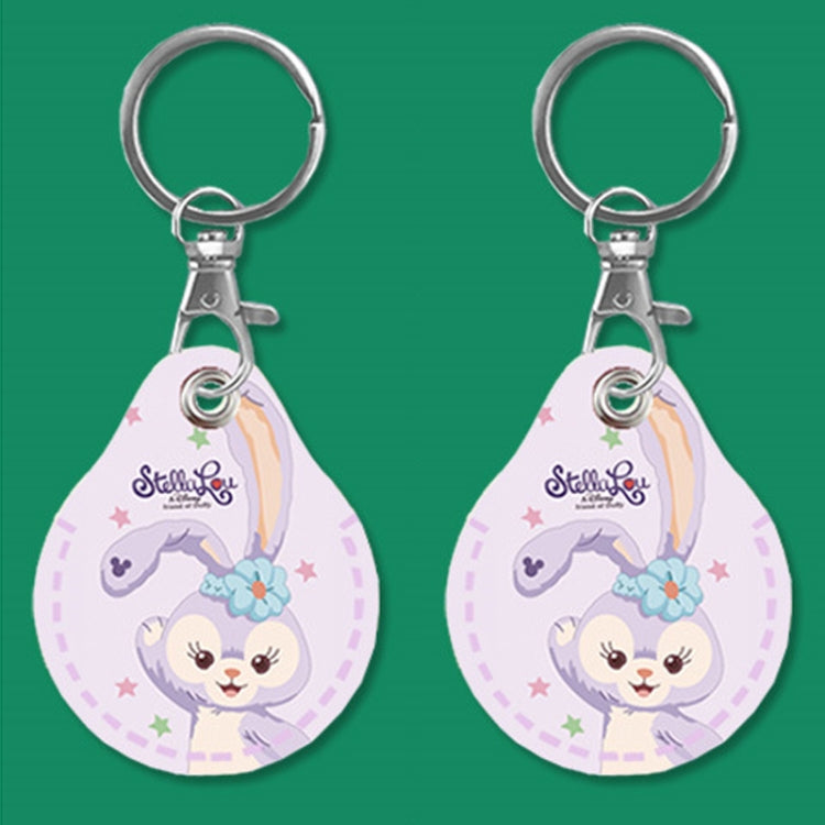 2pcs Cute Sensor Access Door Card Cover Keychain Elevator Water Drops Round Key Holder, Black, Pink, Wine Red, Pinch Winnie the Pooh, Pinch Strawberry Bear, Purple Rabbit, Cookie Doraemon, Fortune Cat, Circus, Starry Bear, Starry Bunny, Rich Woman Red ...
