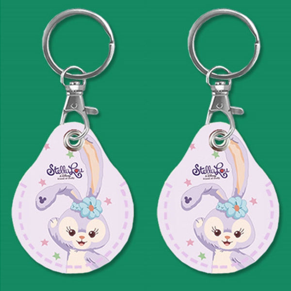 2pcs Cute Sensor Access Door Card Cover Keychain Elevator Water Drops Round Key Holder, Black, Pink, Wine Red, Pinch Winnie the Pooh, Pinch Strawberry Bear, Purple Rabbit, Cookie Doraemon, Fortune Cat, Circus, Starry Bear, Starry Bunny, Rich Woman Red ...