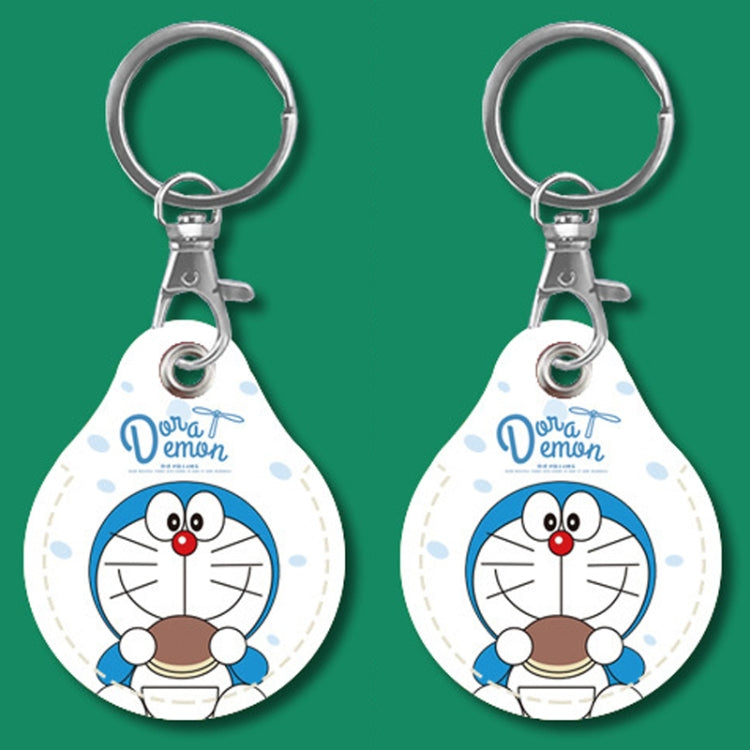 2pcs Cute Sensor Access Door Card Cover Keychain Elevator Water Drops Round Key Holder, Black, Pink, Wine Red, Pinch Winnie the Pooh, Pinch Strawberry Bear, Purple Rabbit, Cookie Doraemon, Fortune Cat, Circus, Starry Bear, Starry Bunny, Rich Woman Red ...