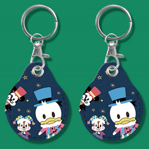 2pcs Cute Sensor Access Door Card Cover Keychain Elevator Water Drops Round Key Holder, Black, Pink, Wine Red, Pinch Winnie the Pooh, Pinch Strawberry Bear, Purple Rabbit, Cookie Doraemon, Fortune Cat, Circus, Starry Bear, Starry Bunny, Rich Woman Red ...