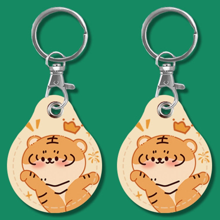 2pcs Cute Sensor Access Door Card Cover Keychain Elevator Water Drops Round Key Holder, Black, Pink, Wine Red, Pinch Winnie the Pooh, Pinch Strawberry Bear, Purple Rabbit, Cookie Doraemon, Fortune Cat, Circus, Starry Bear, Starry Bunny, Rich Woman Red ...