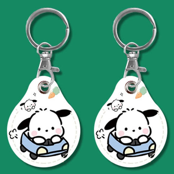 2pcs Cute Sensor Access Door Card Cover Keychain Elevator Water Drops Round Key Holder, Black, Pink, Wine Red, Pinch Winnie the Pooh, Pinch Strawberry Bear, Purple Rabbit, Cookie Doraemon, Fortune Cat, Circus, Starry Bear, Starry Bunny, Rich Woman Red ...