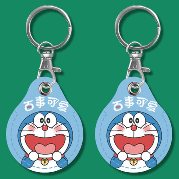 2pcs Cute Sensor Access Door Card Cover Keychain Elevator Water Drops Round Key Holder, Fortune Tiger, Pepsi Doraemon, Three Capybaras, Crocodile Bara, Lina Belle, Congratulations, Bow Tie Bear, English Winnie the Pooh, English Lotso, Melody           ...