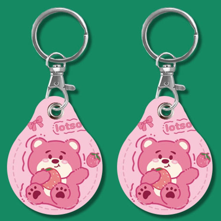 2pcs Cute Sensor Access Door Card Cover Keychain Elevator Water Drops Round Key Holder, Fortune Tiger, Pepsi Doraemon, Three Capybaras, Crocodile Bara, Lina Belle, Congratulations, Bow Tie Bear, English Winnie the Pooh, English Lotso, Melody           ...