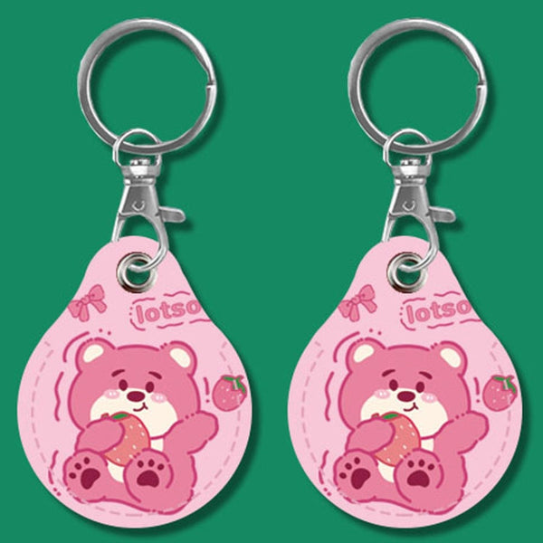 2pcs Cute Sensor Access Door Card Cover Keychain Elevator Water Drops Round Key Holder, Fortune Tiger, Pepsi Doraemon, Three Capybaras, Crocodile Bara, Lina Belle, Congratulations, Bow Tie Bear, English Winnie the Pooh, English Lotso, Melody           ...