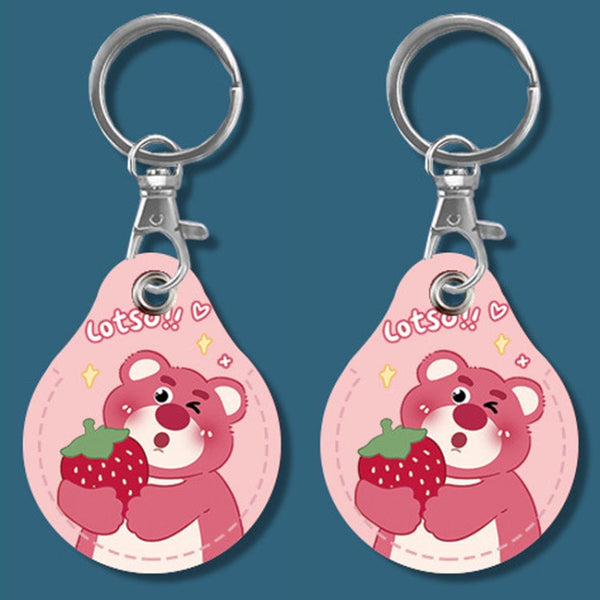 2pcs Cute Sensor Access Door Card Cover Keychain Elevator Water Drops Round Key Holder, Fortune Tiger, Pepsi Doraemon, Three Capybaras, Crocodile Bara, Lina Belle, Congratulations, Bow Tie Bear, English Winnie the Pooh, English Lotso, Melody           ...