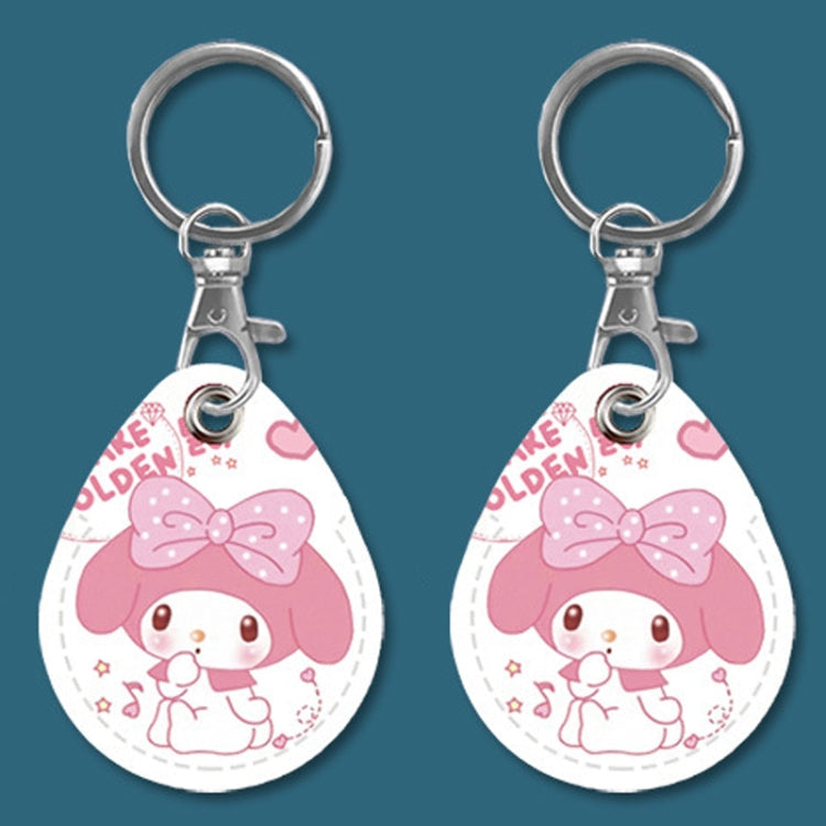 2pcs Cute Sensor Access Door Card Cover Keychain Elevator Water Drops Round Key Holder, Fortune Tiger, Pepsi Doraemon, Three Capybaras, Crocodile Bara, Lina Belle, Congratulations, Bow Tie Bear, English Winnie the Pooh, English Lotso, Melody           ...