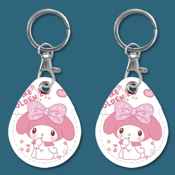 2pcs Cute Sensor Access Door Card Cover Keychain Elevator Water Drops Round Key Holder, Fortune Tiger, Pepsi Doraemon, Three Capybaras, Crocodile Bara, Lina Belle, Congratulations, Bow Tie Bear, English Winnie the Pooh, English Lotso, Melody           ...