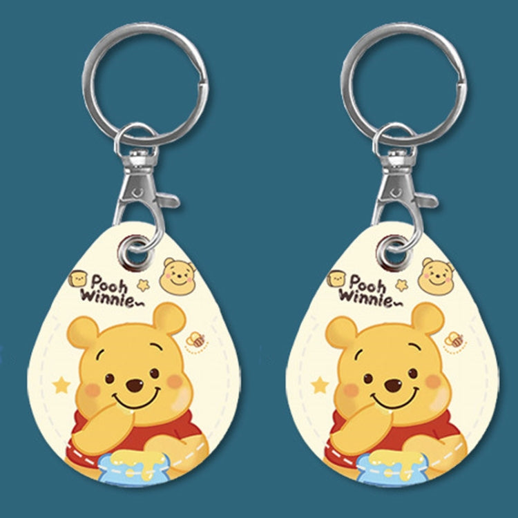 2pcs Cute Sensor Access Door Card Cover Keychain Elevator Water Drops Round Key Holder, Fortune Tiger, Pepsi Doraemon, Three Capybaras, Crocodile Bara, Lina Belle, Congratulations, Bow Tie Bear, English Winnie the Pooh, English Lotso, Melody           ...