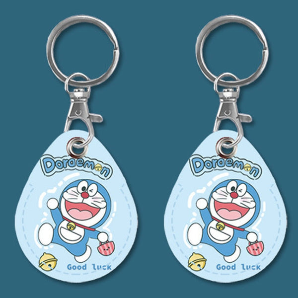 2pcs Cute Sensor Access Door Card Cover Keychain Elevator Water Drops Round Key Holder, Fortune Tiger, Pepsi Doraemon, Three Capybaras, Crocodile Bara, Lina Belle, Congratulations, Bow Tie Bear, English Winnie the Pooh, English Lotso, Melody           ...