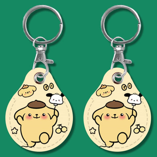 2pcs Cute Sensor Access Door Card Cover Keychain Elevator Water Drops Round Key Holder, Fortune Tiger, Pepsi Doraemon, Three Capybaras, Crocodile Bara, Lina Belle, Congratulations, Bow Tie Bear, English Winnie the Pooh, English Lotso, Melody           ...