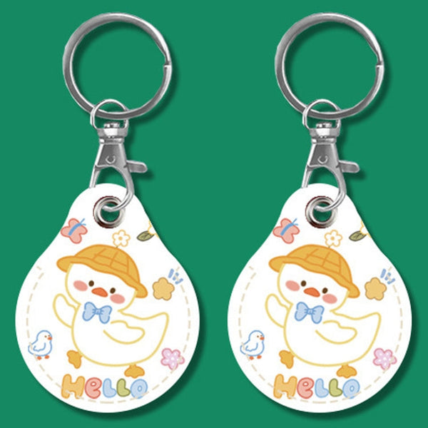 2pcs Cute Sensor Access Door Card Cover Keychain Elevator Water Drops Round Key Holder, Fortune Tiger, Pepsi Doraemon, Three Capybaras, Crocodile Bara, Lina Belle, Congratulations, Bow Tie Bear, English Winnie the Pooh, English Lotso, Melody           ...