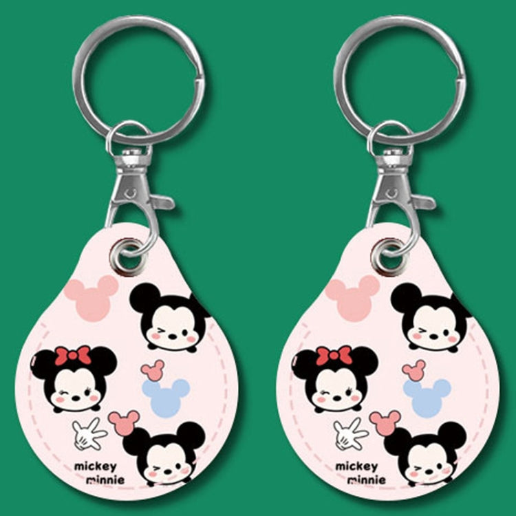 2pcs Cute Sensor Access Door Card Cover Keychain Elevator Water Drops Round Key Holder, Three Pachas, Three Pandas, Three Mickeys, Lovely Pacha