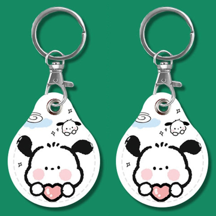 2pcs Cute Sensor Access Door Card Cover Keychain Elevator Water Drops Round Key Holder, Three Pachas, Three Pandas, Three Mickeys, Lovely Pacha