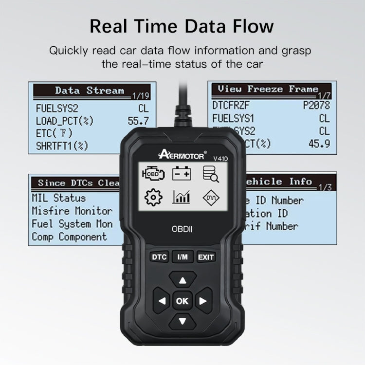 AERMOTOR Car Fault Diagnostic Instrument ELM327 Engine Fault Detection Tool