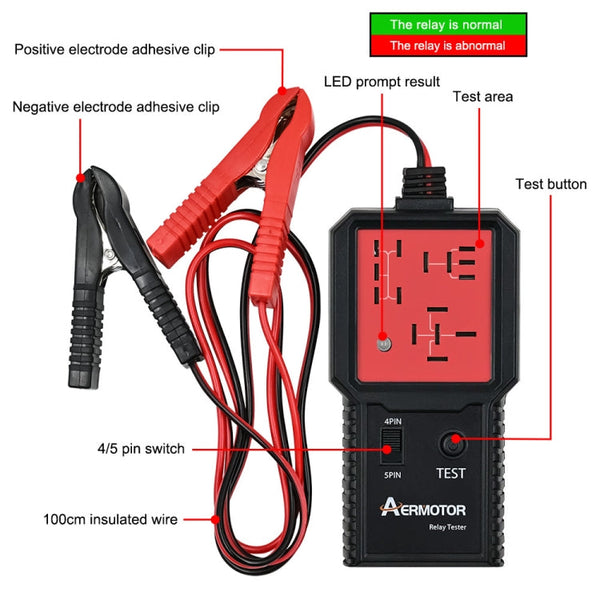 AERMOTOR Automotive Circuit Relay Tester Repair Tool