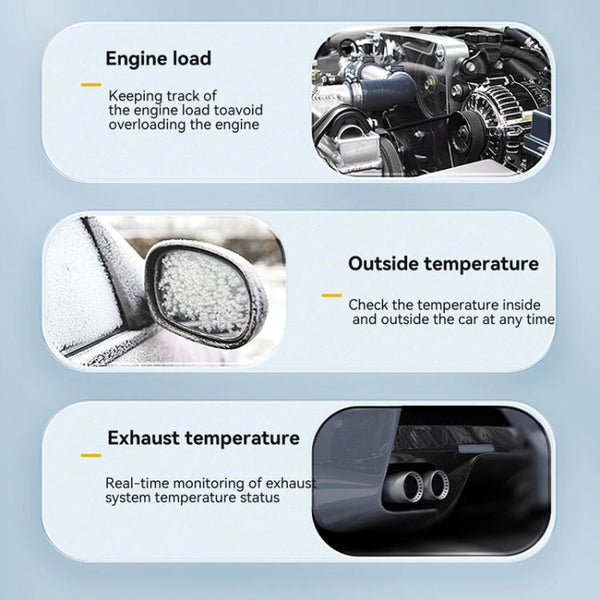 Head-up Display OBD Multi-function Vehicle Instrument Oil Temperature Gearbox Monitoring Screen