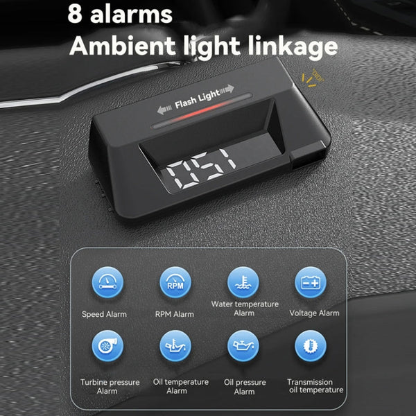 Head-up Display OBD Multi-function Vehicle Instrument Oil Temperature Gearbox Monitoring Screen