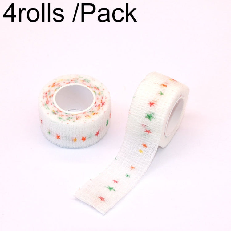 4rolls /Pack 2.5cm X 4.5m Cartoon Non-Woven Sports Protection Bandage