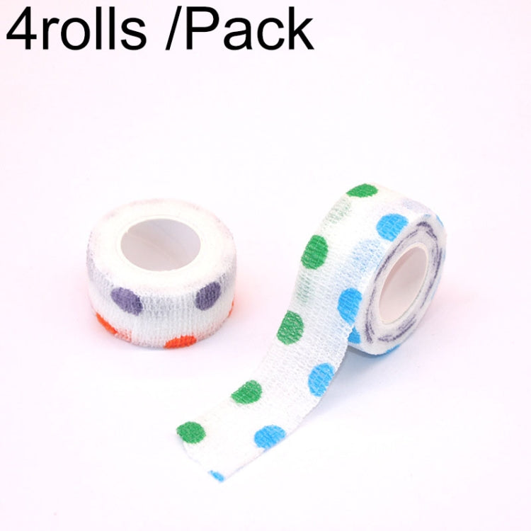 4rolls /Pack 2.5cm X 4.5m Cartoon Non-Woven Sports Protection Bandage