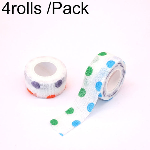 4rolls /Pack 2.5cm X 4.5m Cartoon Non-Woven Sports Protection Bandage