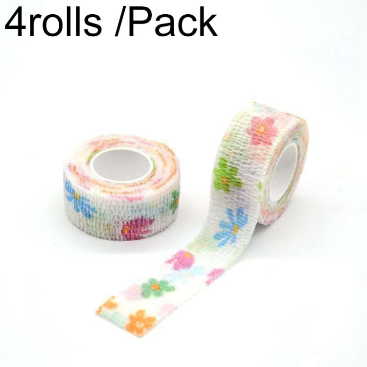 4rolls /Pack 2.5cm X 4.5m Cartoon Non-Woven Sports Protection Bandage