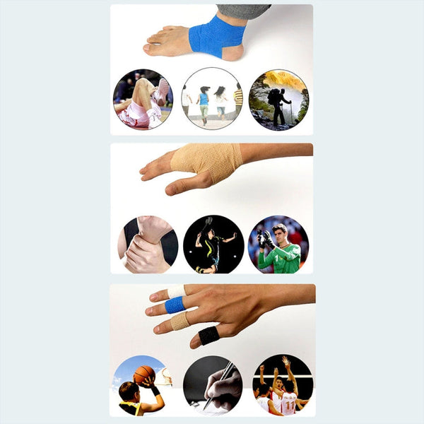 4rolls /Pack 2.5cm X 4.5m Cartoon Non-Woven Sports Protection Bandage